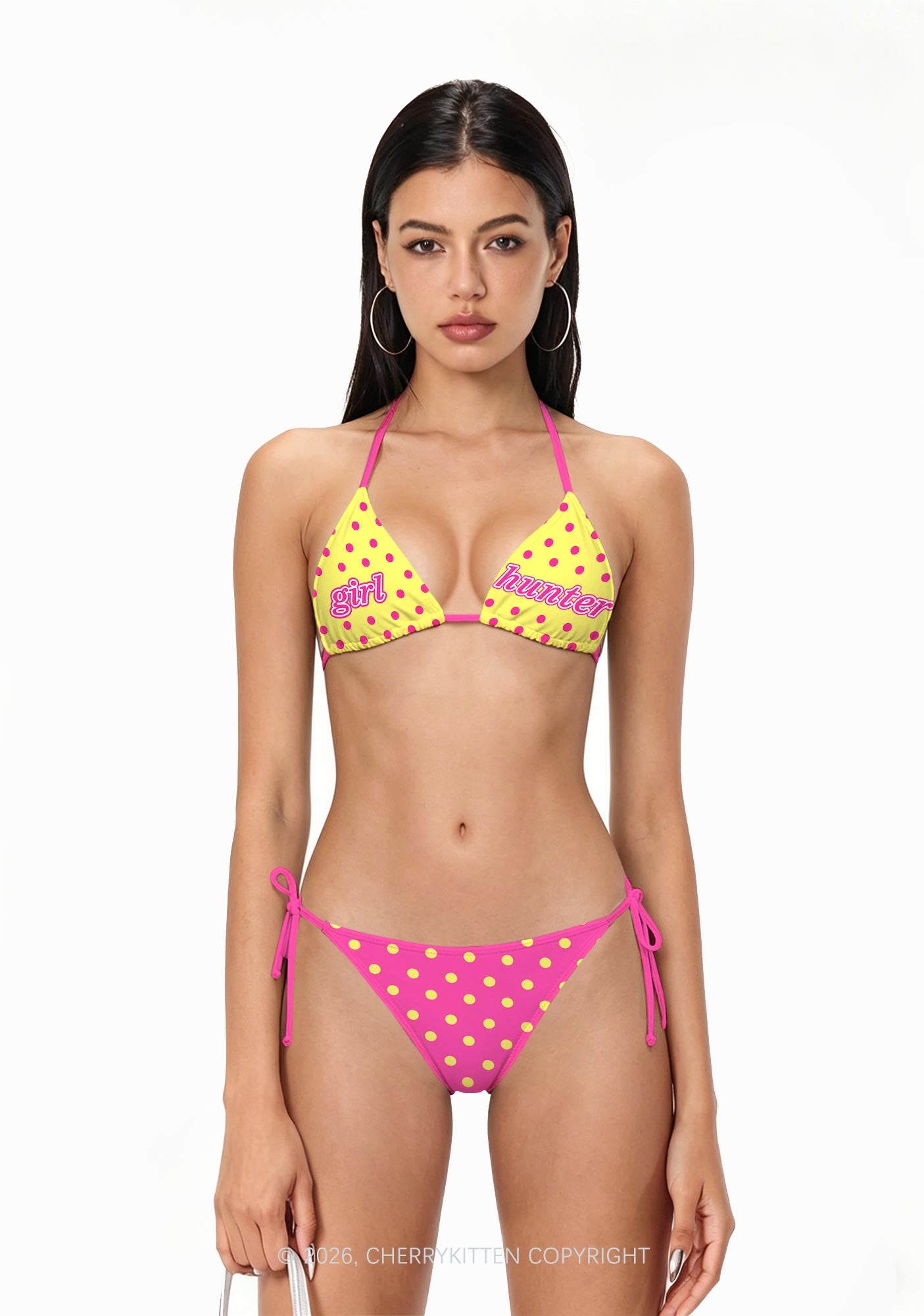 Girl Hunter Dots Pride Y2K Print Bikini Set Cherrykitten
