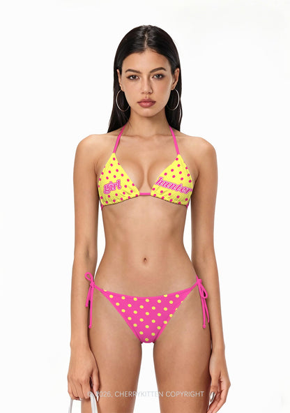 Girl Hunter Dots Pride Y2K Print Bikini Set Cherrykitten