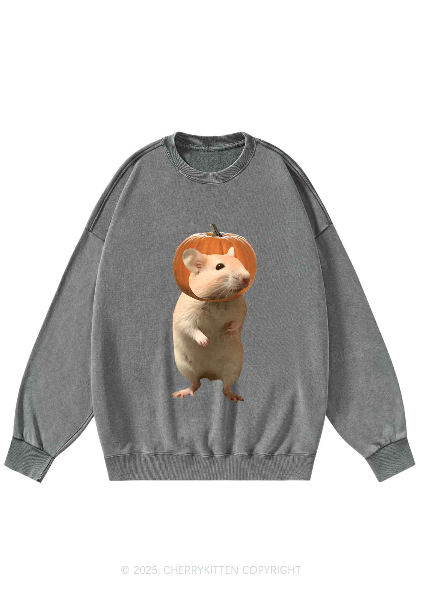 Halloween Silly Ratz Y2K Washed Sweatshirts Cherrykitten