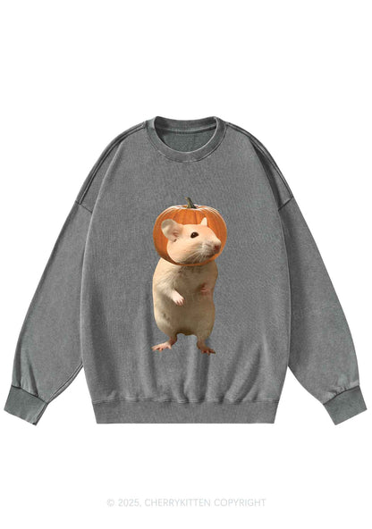 Halloween Silly Ratz Y2K Washed Sweatshirts Cherrykitten