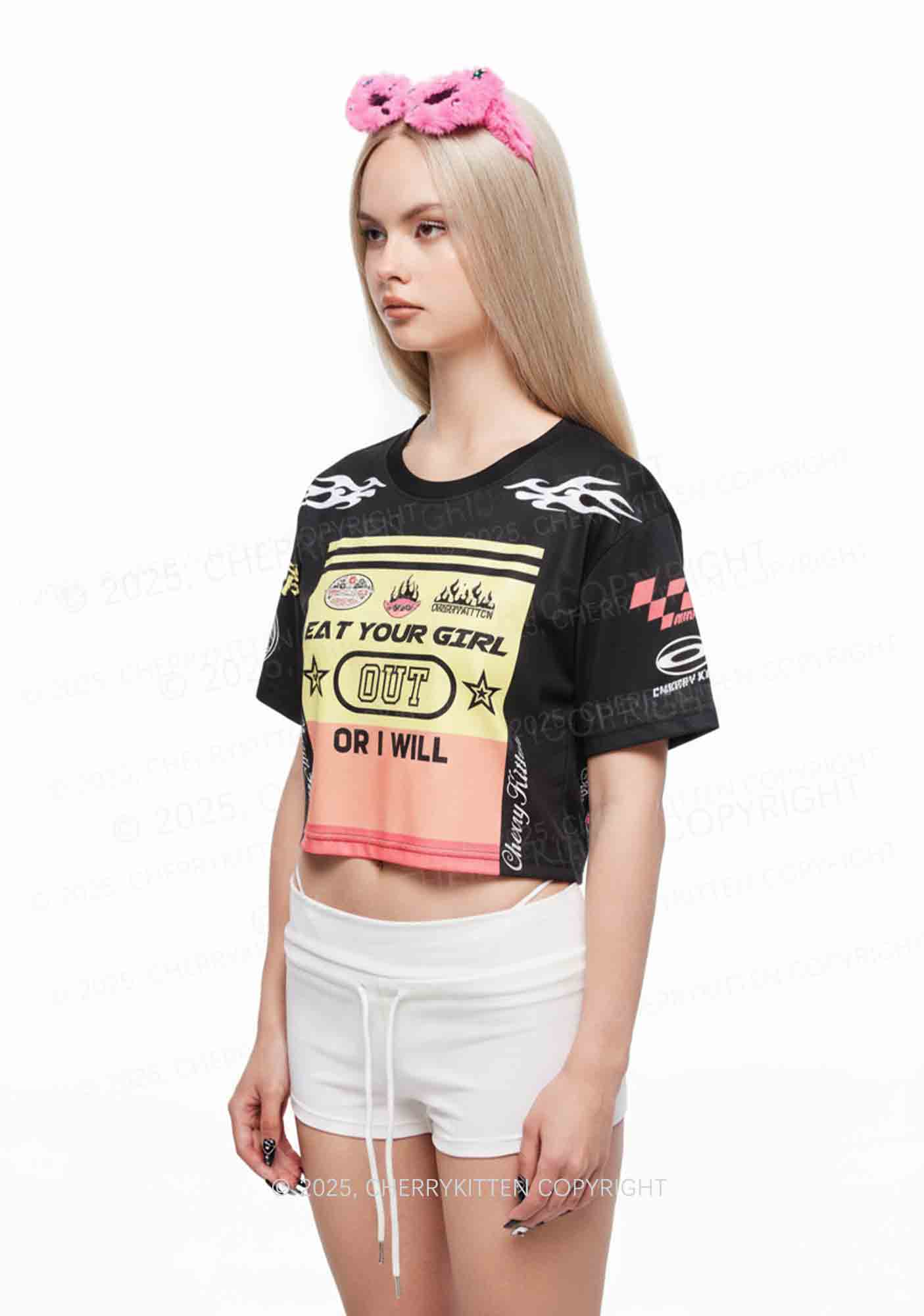 Custom Eat Your Girl Out Pride Y2K Crop Sport Jersey Shirts Cherrykitten