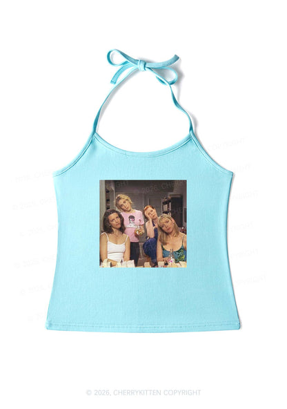 Girl Puzzled Y2K Halter Neck Cami Cherrykitten