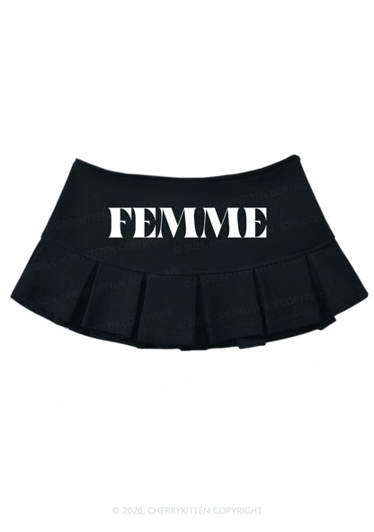 Pink Femme Pride Y2K Mini Pleated Skirts Cherrykitten