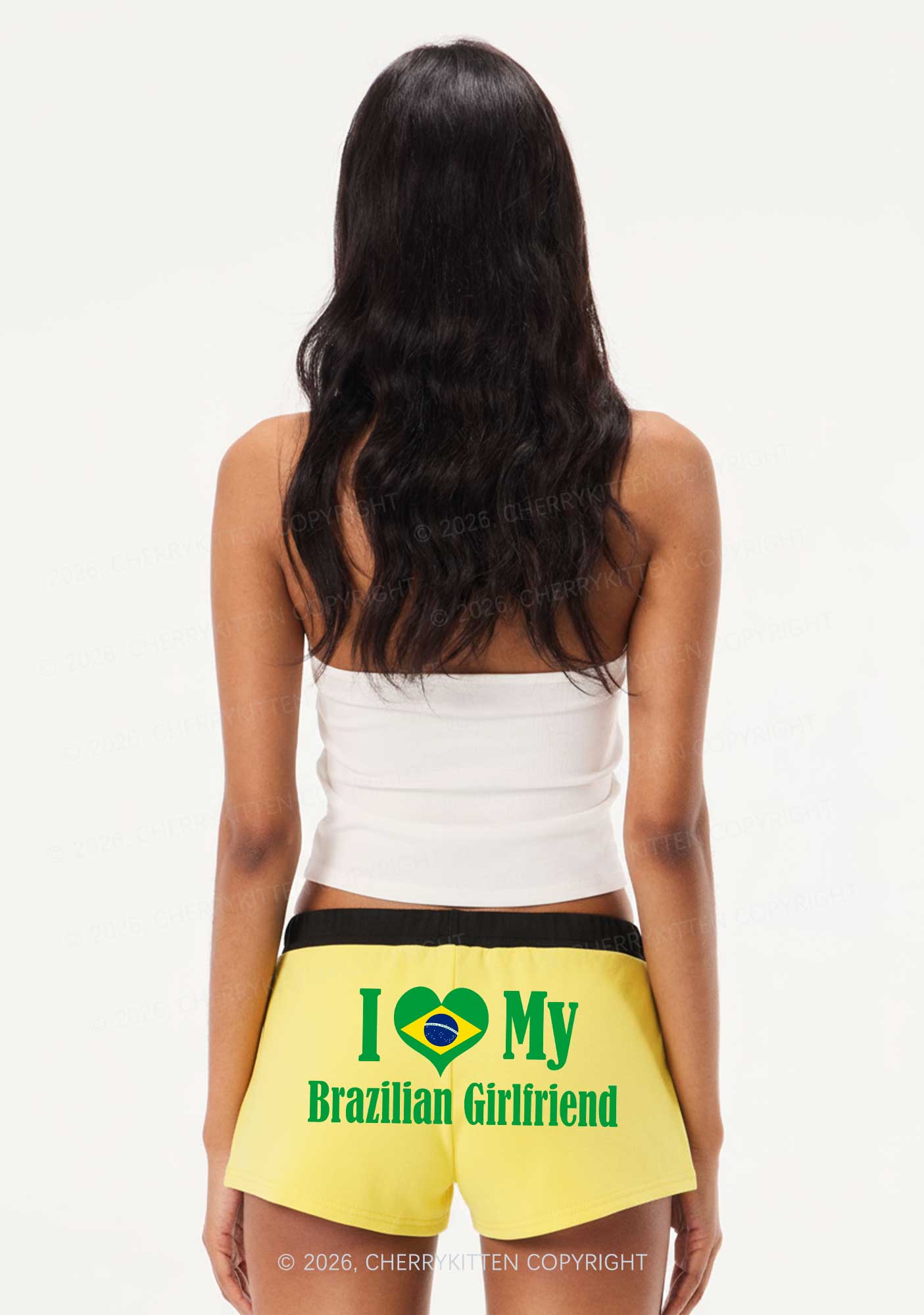 Custom Country Valentine's Day Y2K Drawstring Mini Shorts Cherrykitten