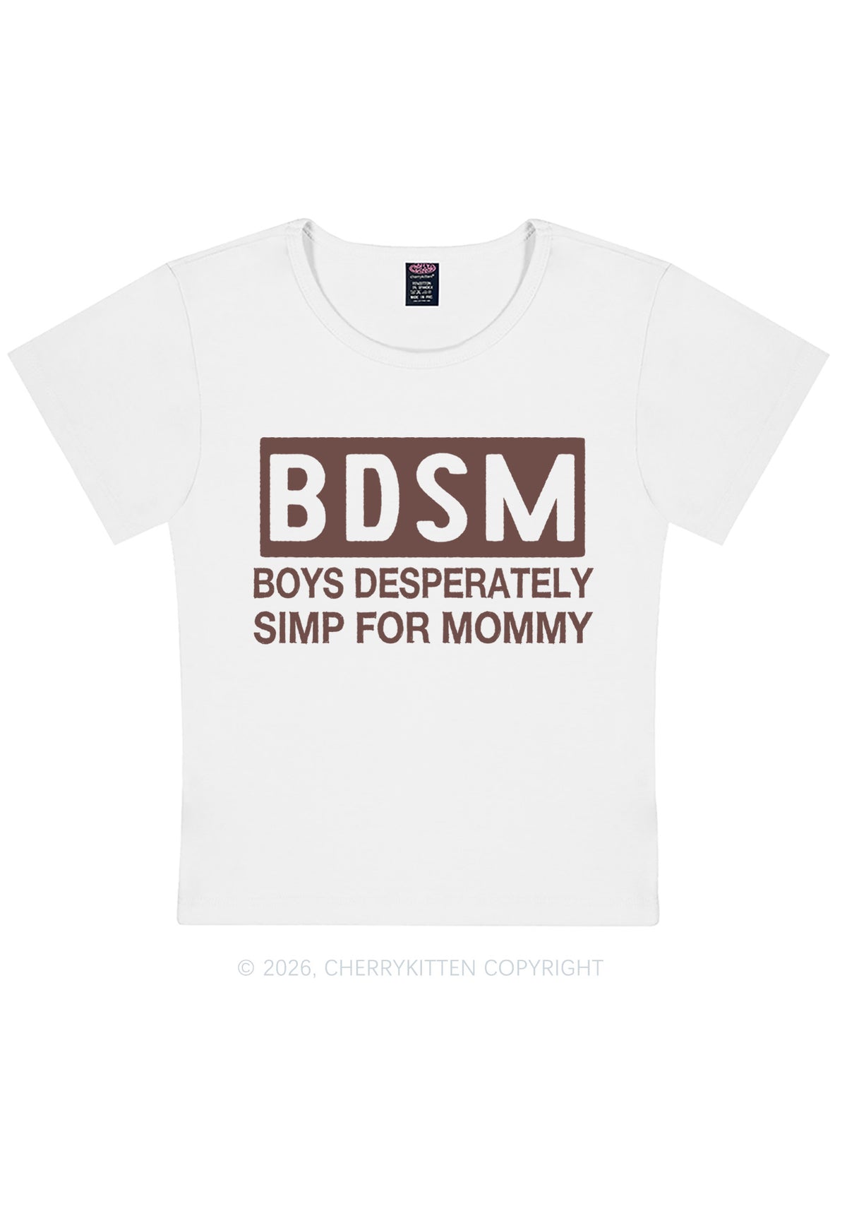Boys Desperately Simp For Mommy Y2K Baby Tee Cherrykitten