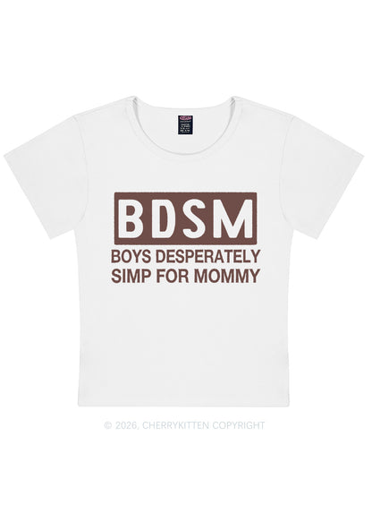 Boys Desperately Simp For Mommy Y2K Baby Tee Cherrykitten