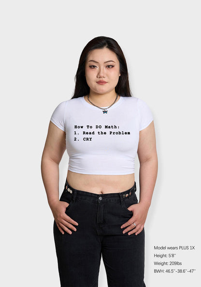 Curvy How To Do Math Baby Tee