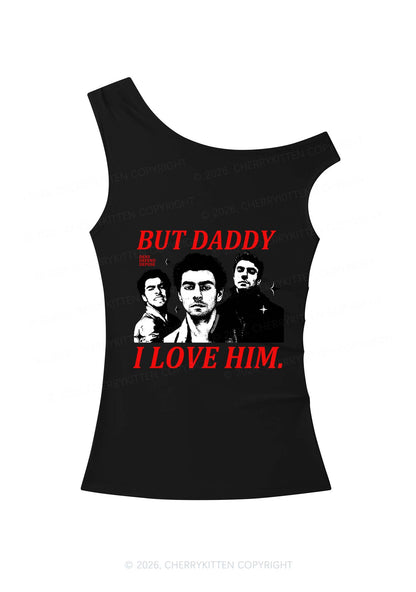 Daddy I Love Luigi Y2K Off Shoulder Tank Top Cherrykitten