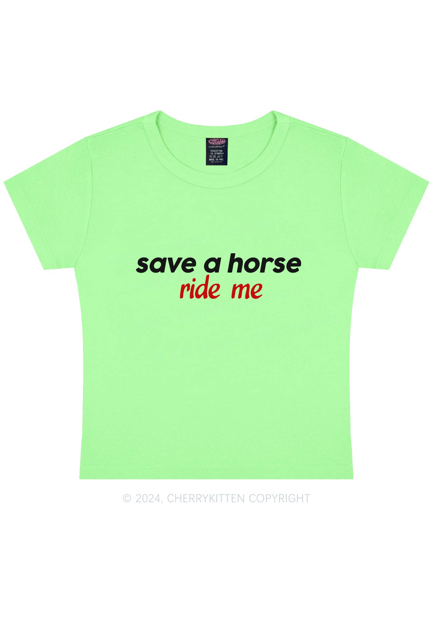 Save Horse Ride Me Y2K Baby Tee Cherrykitten