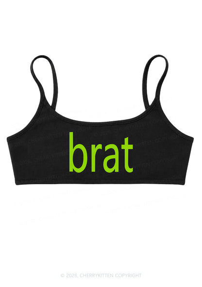 Green Brat Y2K Super Crop Cami Cherrykitten