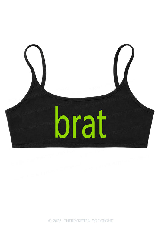 Green Brat Y2K Super Crop Cami Cherrykitten