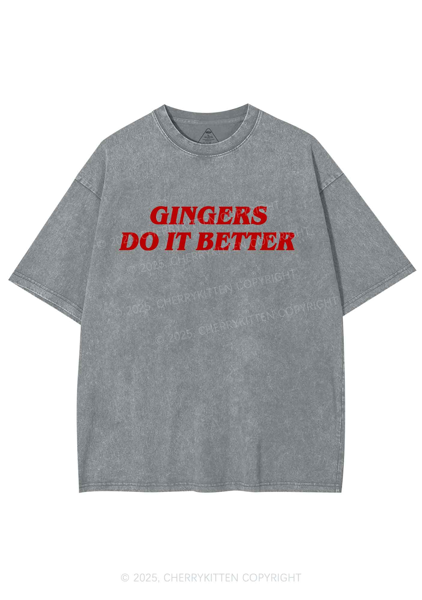 Gingers Do It Better Y2K Shirts Washed Tee Cherrykitten