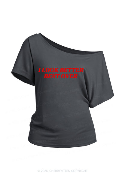 Look Better Bent Over Y2K Off Shoulder Tee Cherrykitten