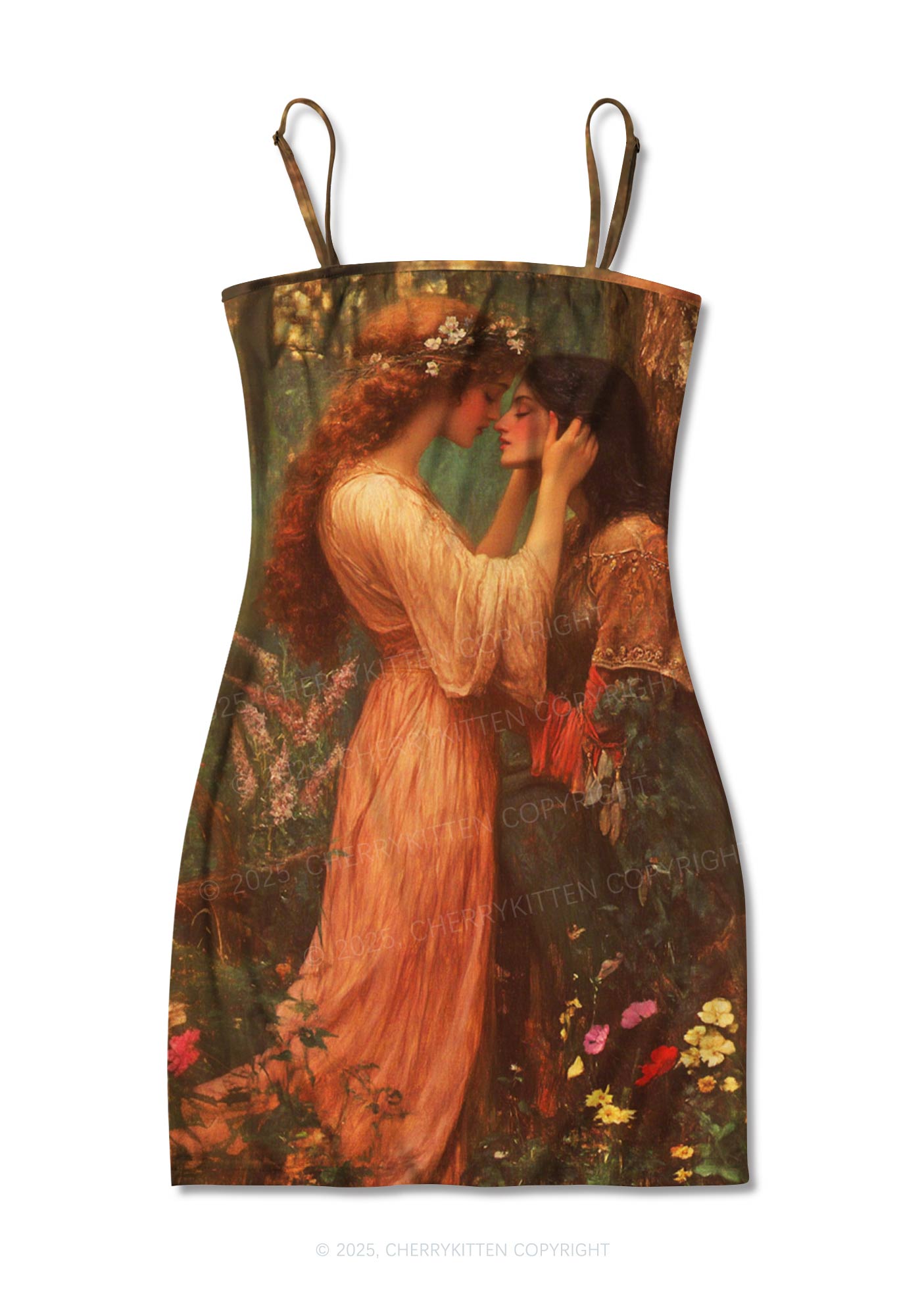 The Lesbians Pride Y2K Print Slip Dress Cherrykitten