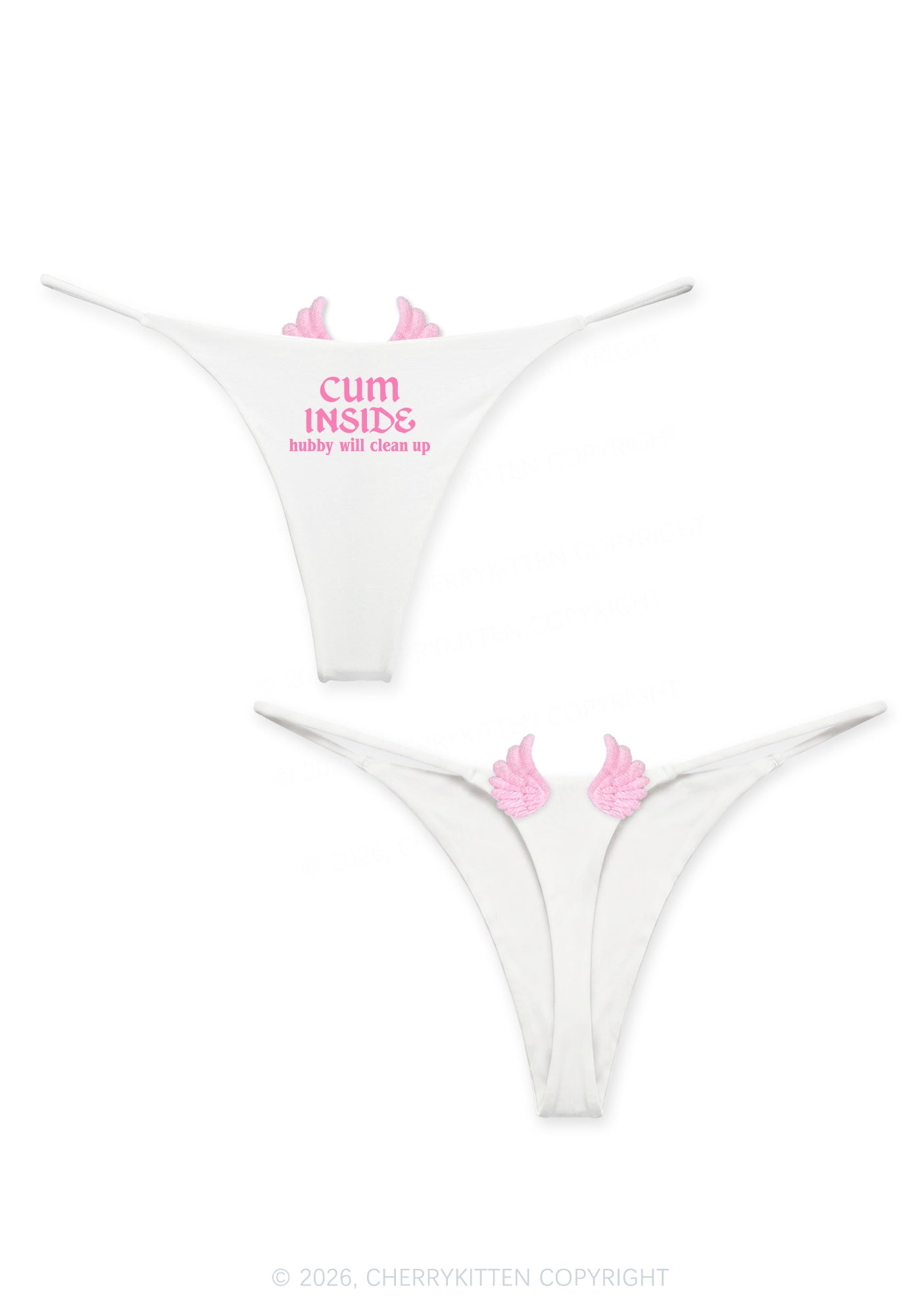 Cxm Inside Y2K Goth Angel Wings Bikini String Thong Cherrykitten