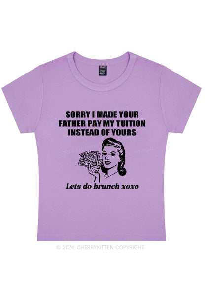 Curvy Let's Do Brunch Y2K Baby Tee Cherrykitten