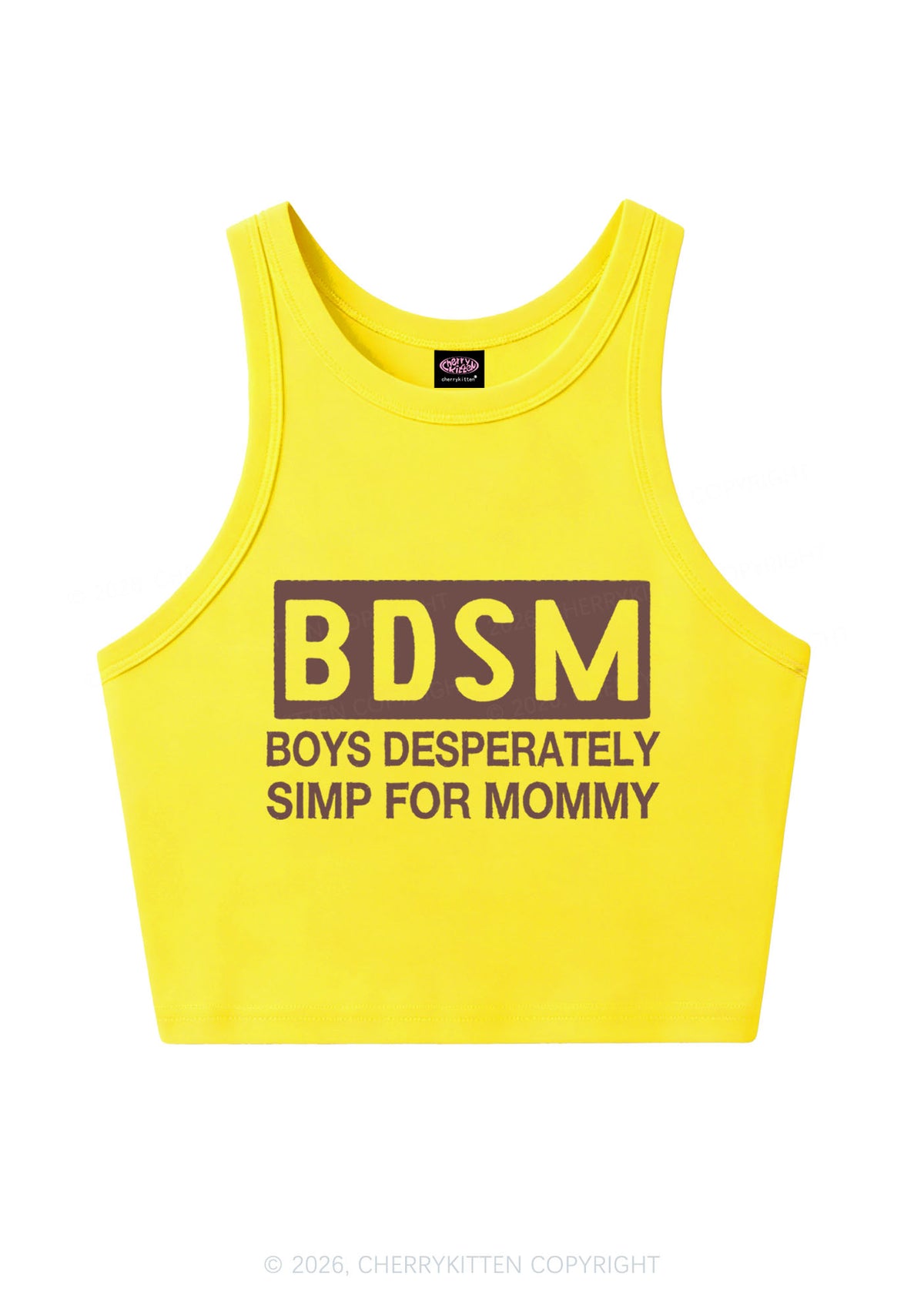Boys Desperately Simp For Mommy Y2K Crop Tank Top Cherrykitten