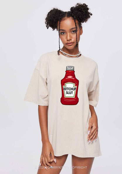 Ketchup Slxt Y2K Shirts Washed Tee Cherrykitten