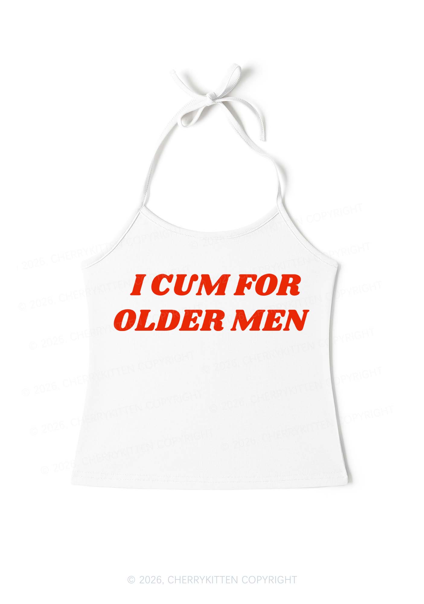 Come For Older Men Y2K Halter Neck Cami Cherrykitten