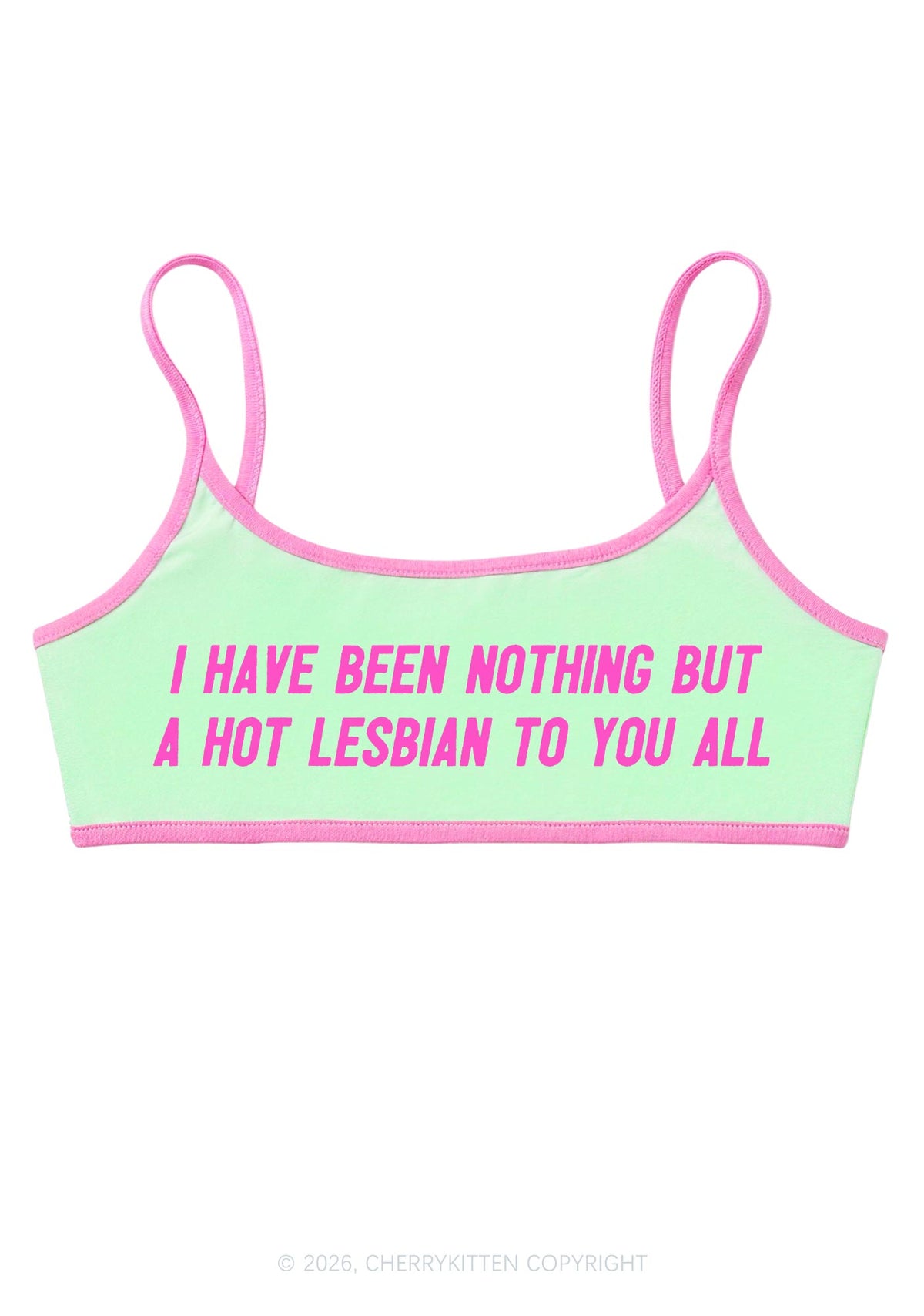 I Have Been A Hot Lesbian Pride Y2K Super Crop Cami Cherrykitten