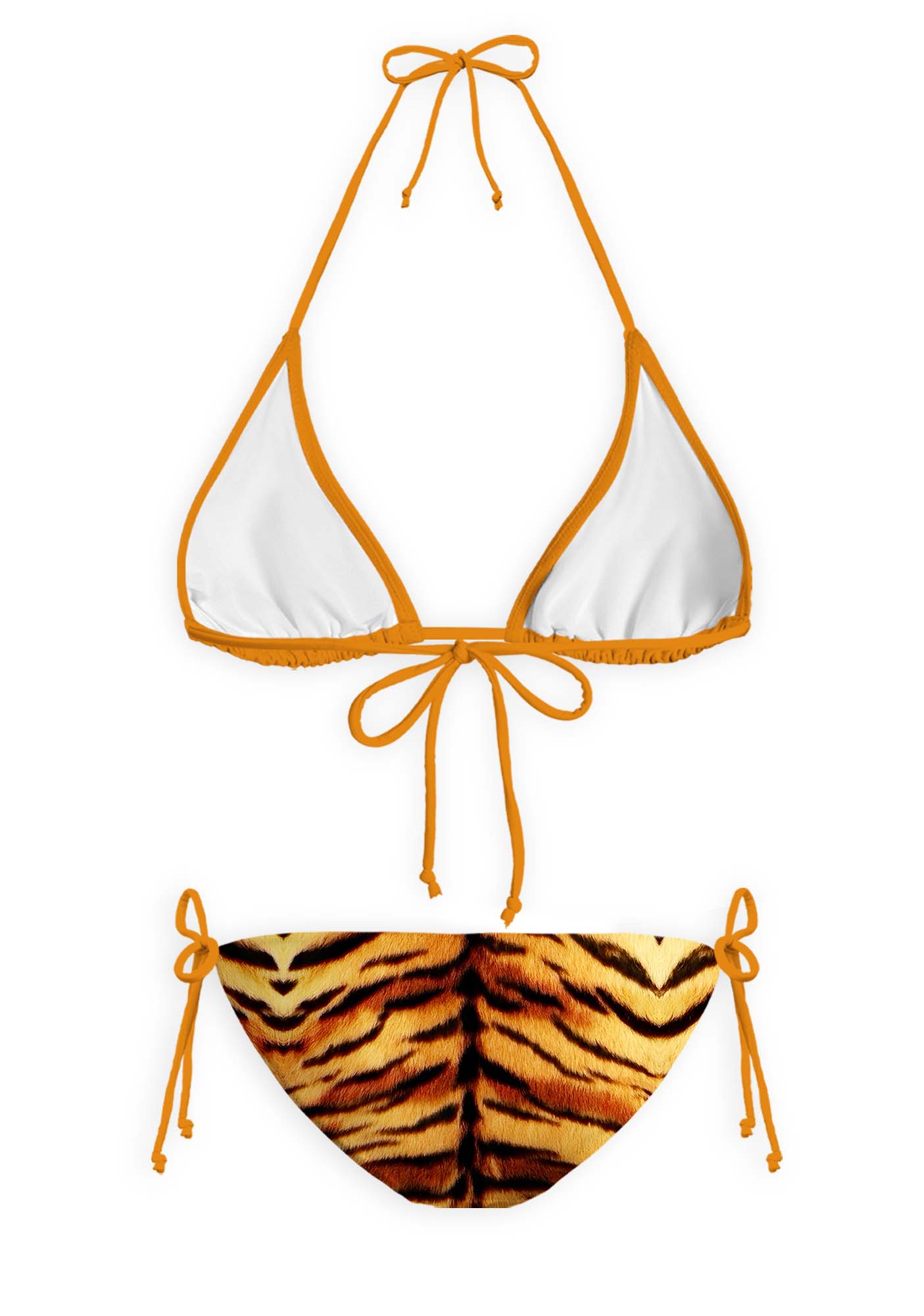 Wild Tiger Texture Y2K Print Bikini Set Cherrykitten