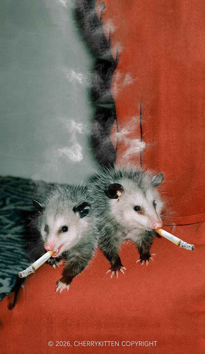 Smoking Badass Possum Y2K Phone Case Cherrykitten