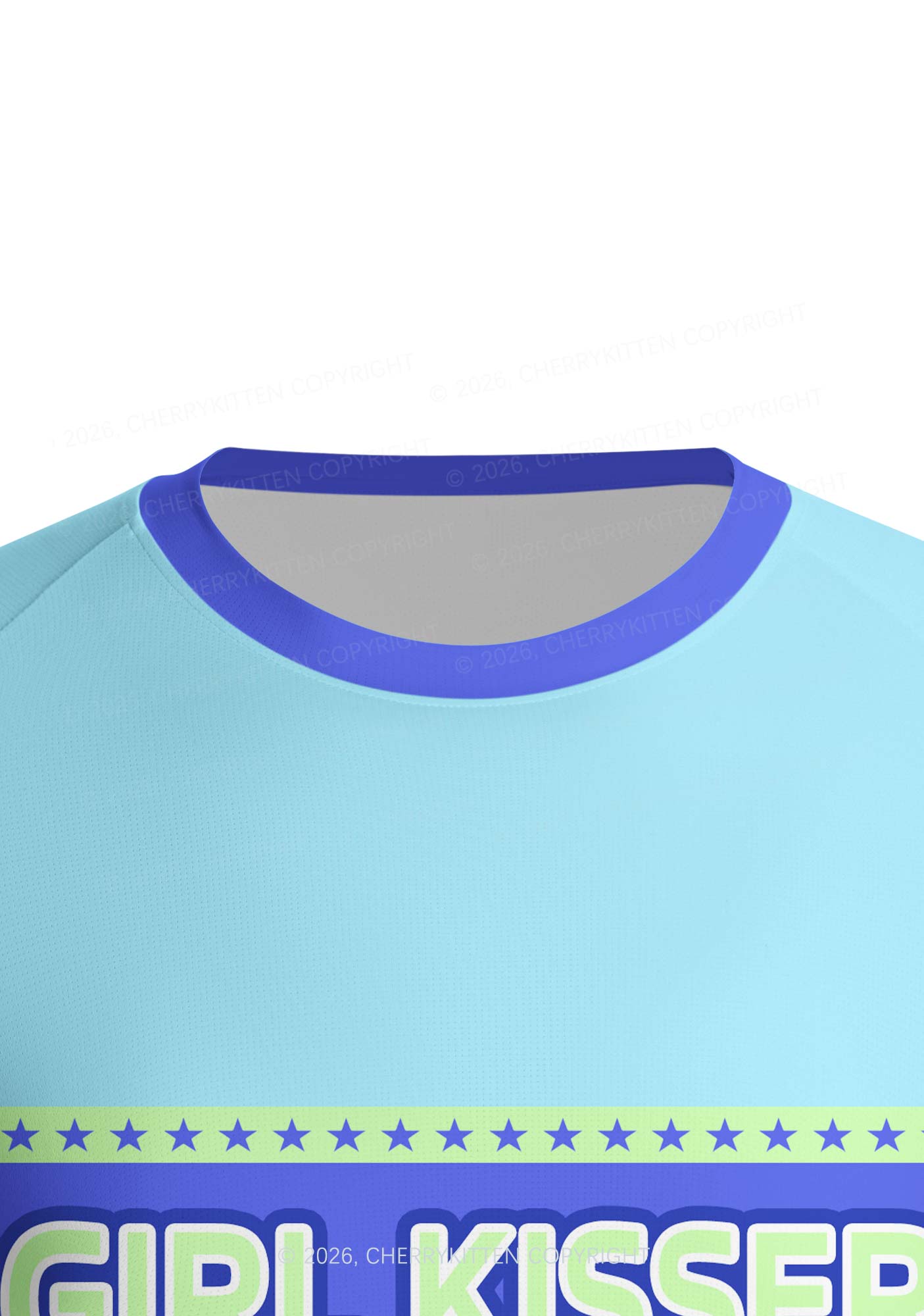 Blue Girl Kisser Pride Y2K Football Jersey Shirts Cherrykitten