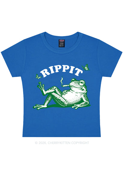 Rippit Frog Y2K Baby Tee Cherrykitten