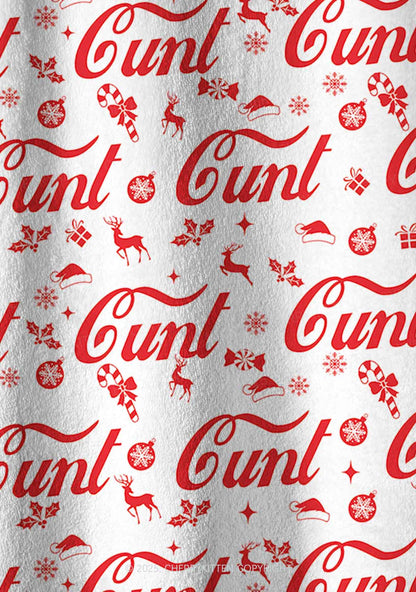 Christmas Cxxt Y2K Fleece Long Sleeve Pajama Set Cherrykitten