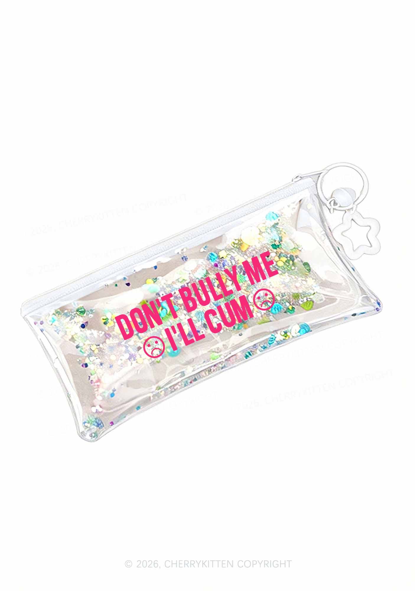 Dont Bully Me Y2K Quicksand Transparent Pencil Pouch Cherrykitten