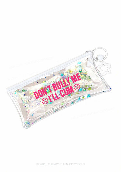 Dont Bully Me Y2K Quicksand Transparent Pencil Pouch Cherrykitten