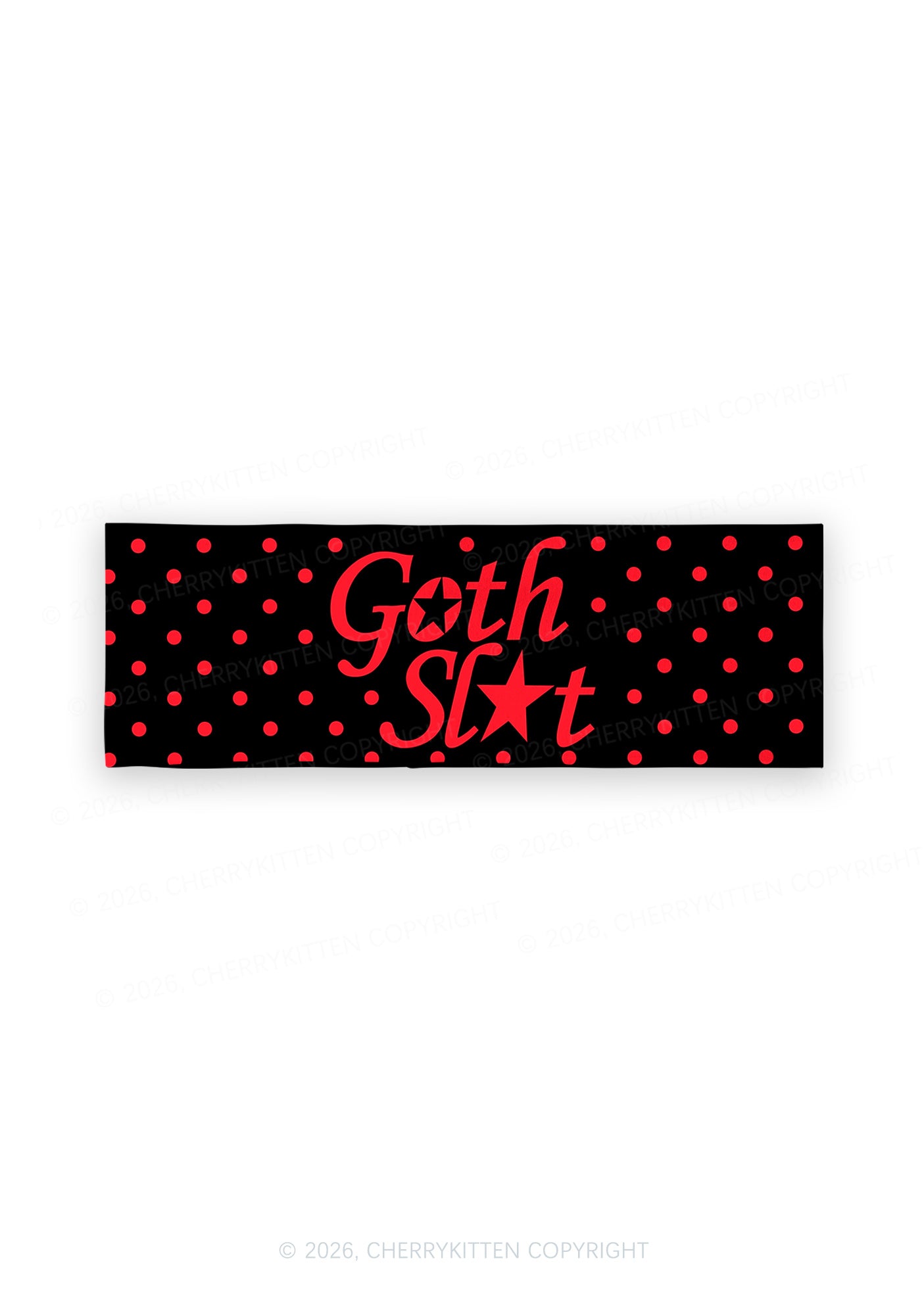 Goth Slxt Y2K Print Headband Cherrykitten