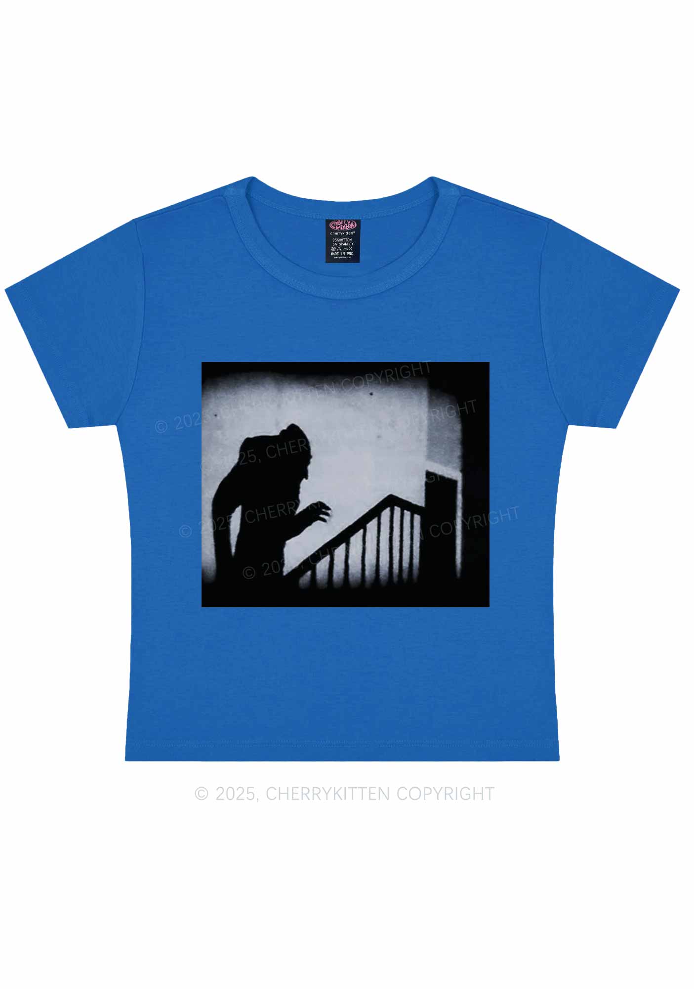 Halloween Stairs Intruder Y2K Baby Tee Cherrykitten
