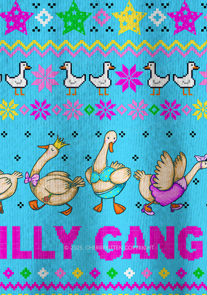 Silly Gang Y2K Christmas Knit Sweatshirt Cherrykitten