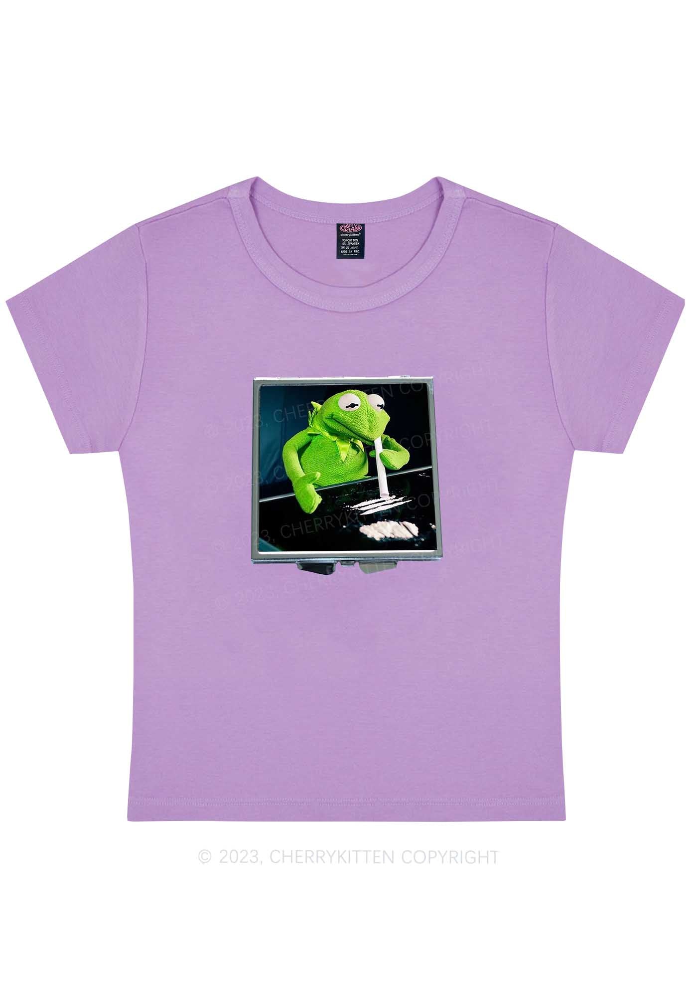 Curvy Special Cola Frog Y2K Baby Tee Cherrykitten