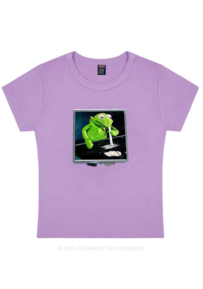 Curvy Special Cola Frog Y2K Baby Tee Cherrykitten