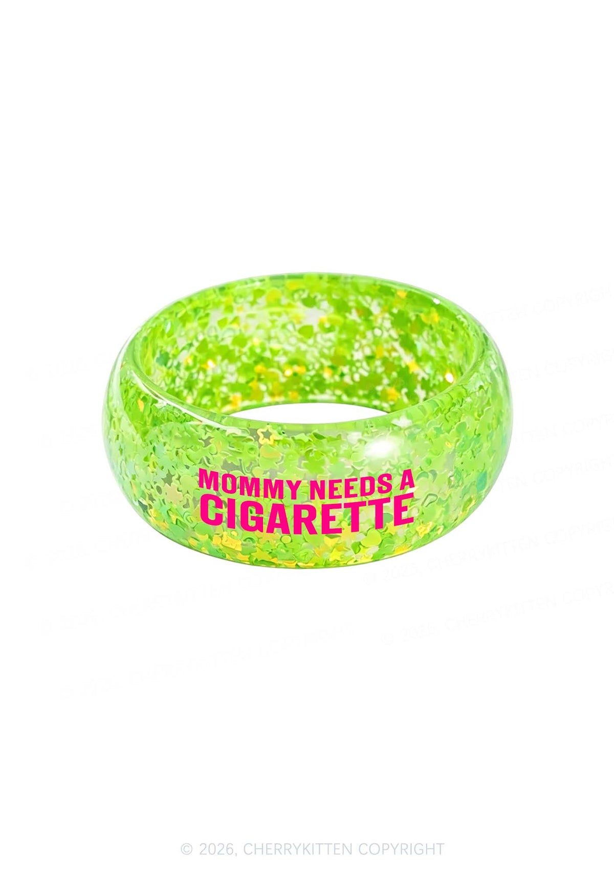 Mommy Needs A Cigarette Y2K Cuff Bangle Cherrykitten