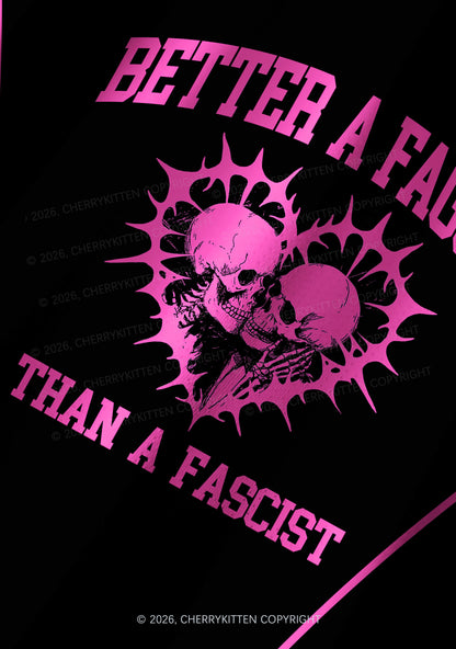 Hot Pink Better A Faggot Than A Fascist Pride Y2K Football Jersey Shirts Cherrykitten