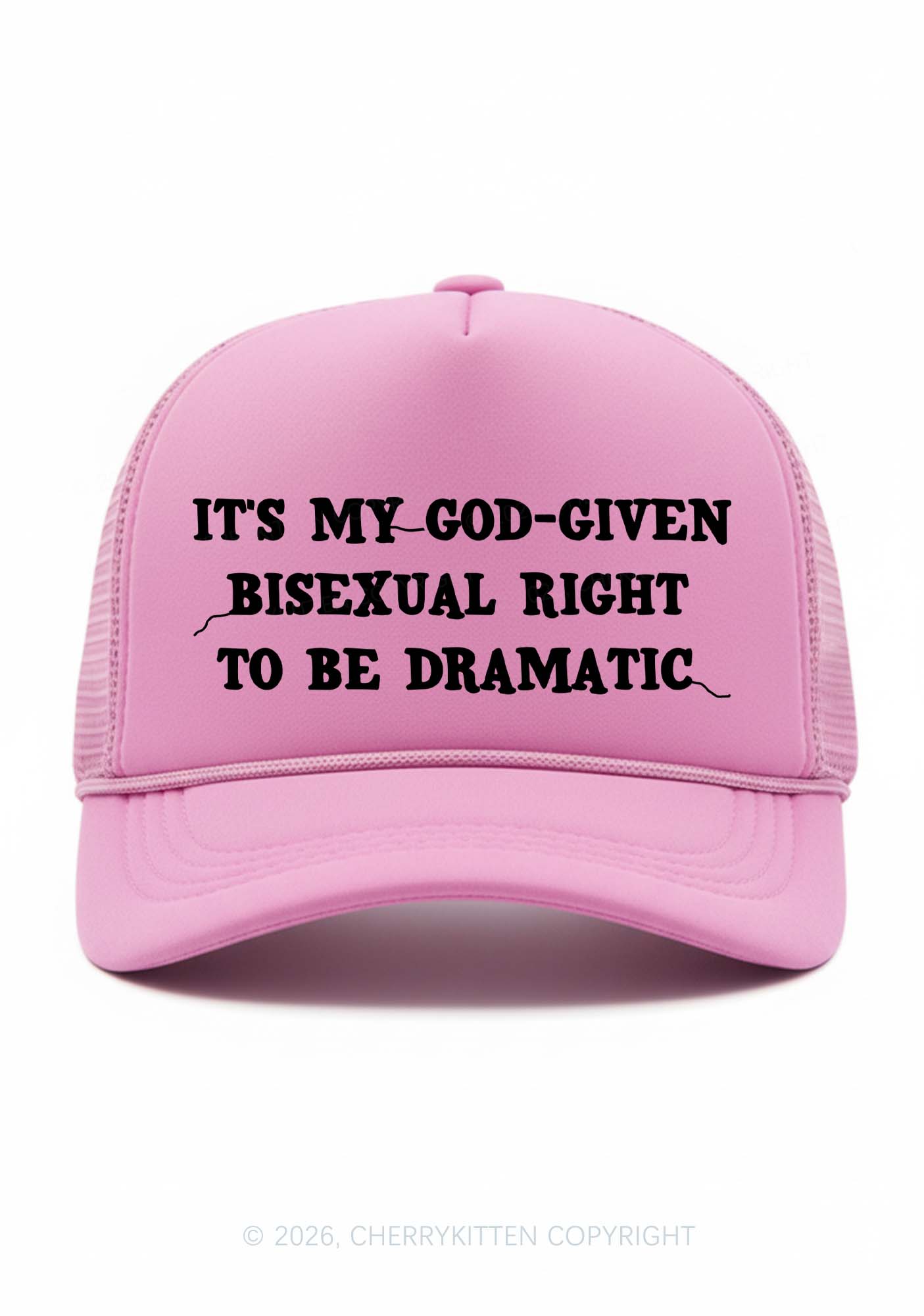 God Given Bisexual Right Pride Y2K Trucker Hat Cherrykitten