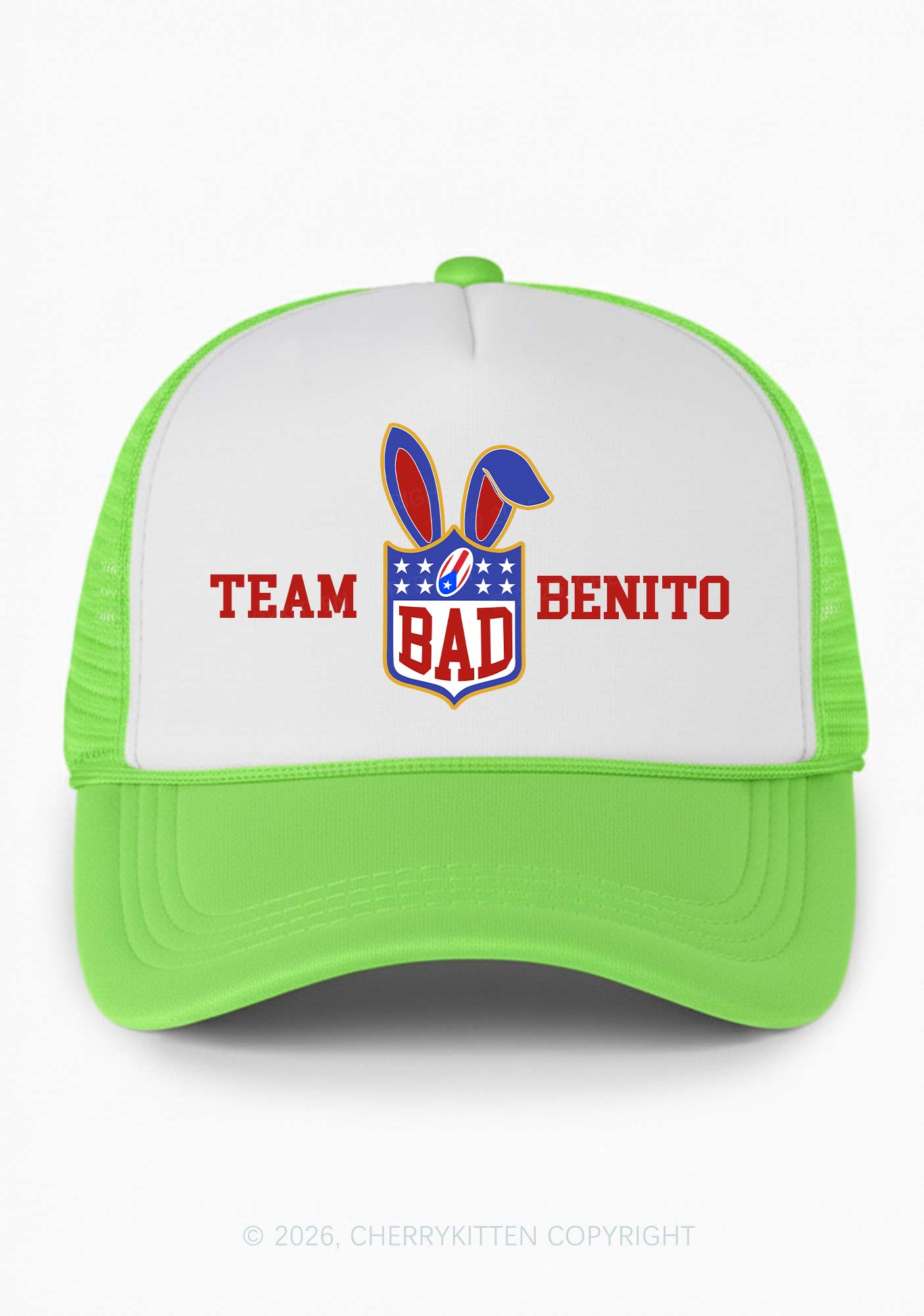 Pink Bad Bunny Y2K Colorblock Trucker Hat Cherrykitten