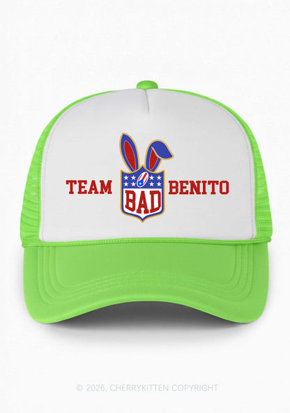 Pink Bad Bunny Y2K Colorblock Trucker Hat Cherrykitten