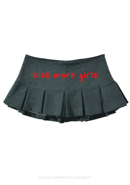 Kiss More Girls Pride Y2K Mini Pleated Skirts Cherrykitten