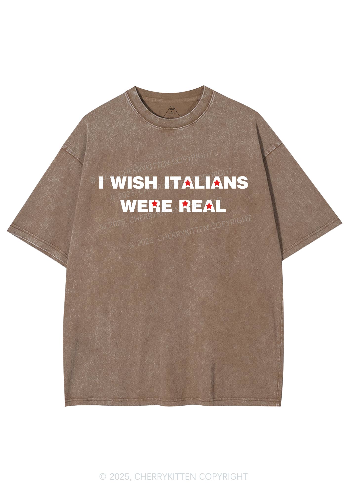 I Wish Italians Were Real Y2K Shirts Washed Tee Cherrykitten
