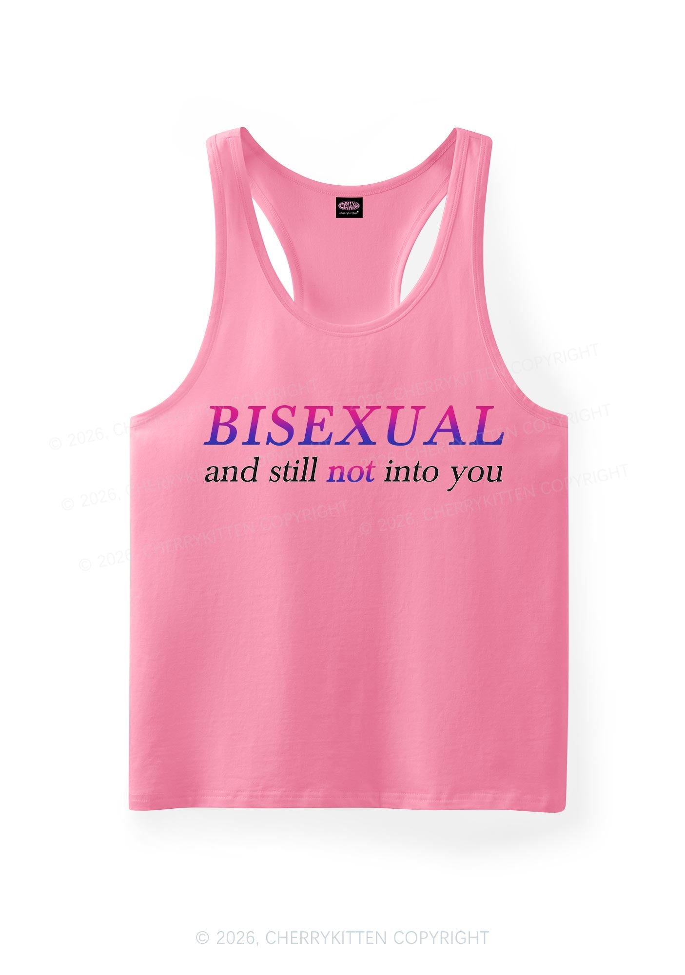 Bisexual And Still Not Into You Pride Y2K Men Racerback Tank Top Cherrykitten
