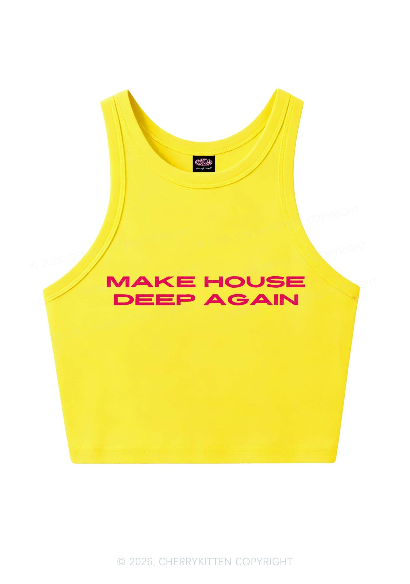 Make House Deep Again Y2K Crop Tank Top Cherrykitten