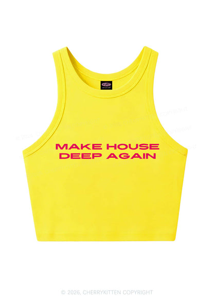 Make House Deep Again Y2K Crop Tank Top Cherrykitten