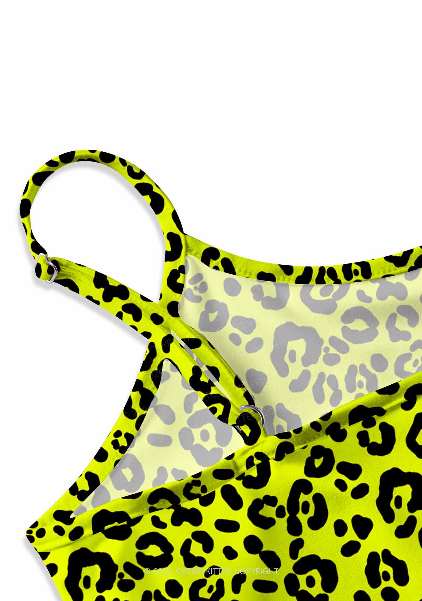 Neon Leopard Y2K Print Cami Crop Top Cherrykitten