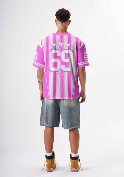 Pink Kxxamine Stars Y2K Sport Jersey Shirts Cherrykitten