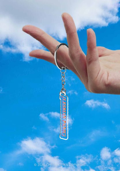 Lesbian Panic Pride 1Pc Y2K Keychain Cherrykitten