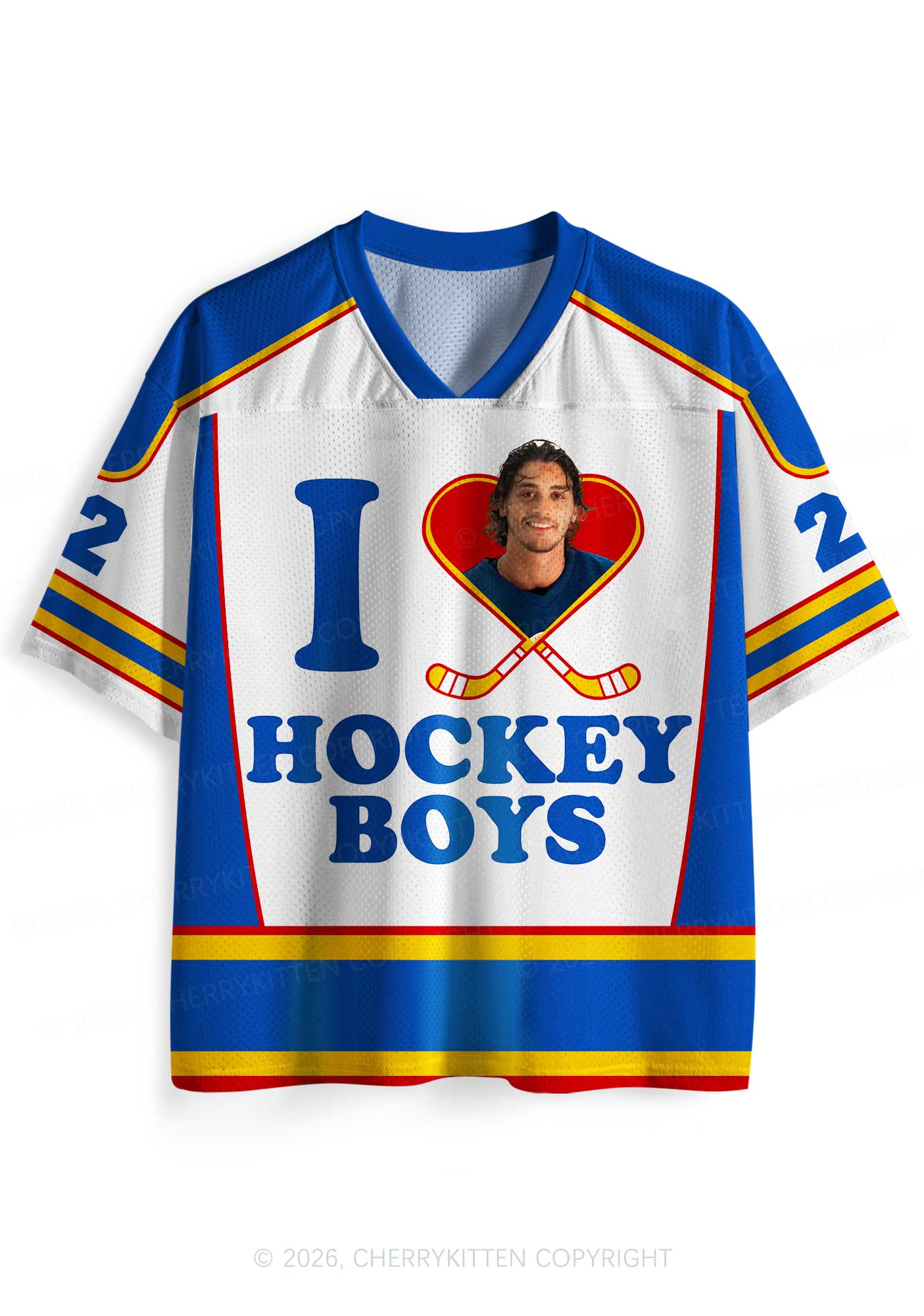 I Love Hockey Boy JL Y2K Sport Jersey Shirts Cherrykitten